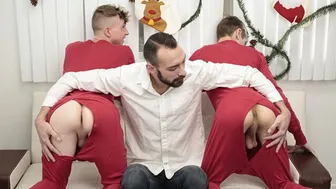 Levi Rhodes and Andrew Powers submit to Johnny B in a raunchy threesome