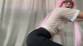 I do gymnastics in leggings and panties