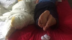 Tiny White Ankle Socks 2 - Manlyfoot - Let Me Know What You Would Like to in Future Video's