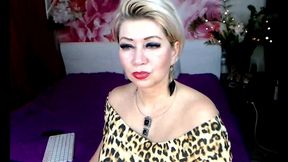 mature married webcam slut: exquisite tongue games and powerful dildo pounding! learn, young cocksuckers! ))
