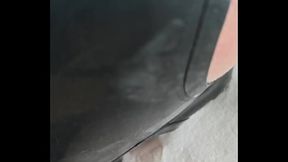 Cock and anal teasing in latex outfit