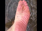 Muddy Dirty Filthy - Men’s feet - Barefoot bush walk - Would you still lick these feet?