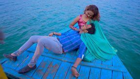 Husband and wife honeymooned and had hardcore sex in the middle of the sea