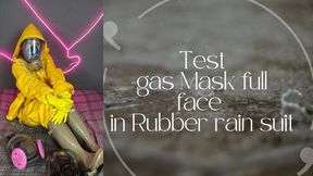 test my gas mask full face in rain suit