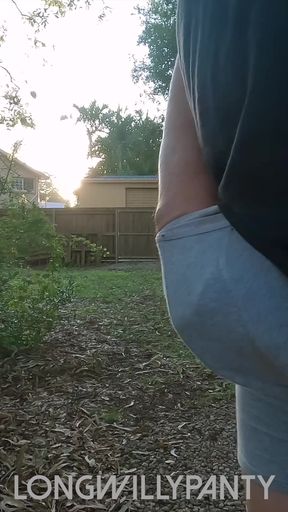 Straight guy with hard cock uncut.