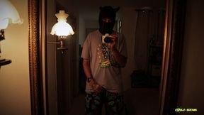 big uncut cock sex demon handsfree vibrator masturbation cum on mirror