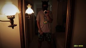 big uncut cock sex demon handsfree vibrator masturbation cum on mirror