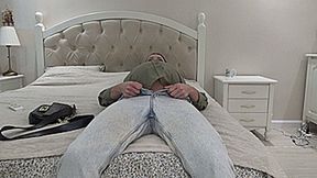 trying to fit into jeans