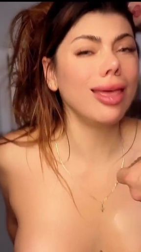 Sloppy Deepthroat Tutorial: Maca Learns Messy Blowjob on Hugo's Huge Cock with Dripping Saliva   Clip 2