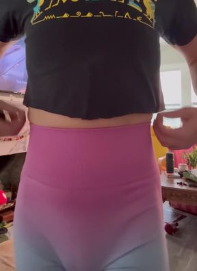 Tiny Tgirl shows off her outfit for you!!