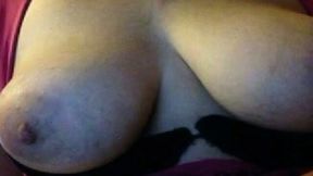 Nice big natural boobs flashed closeup on amateur webcam