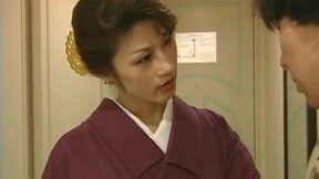 Japanese MILF fucked after toying