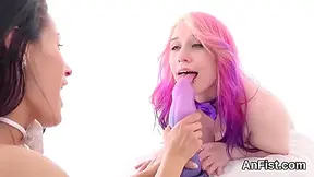 Foxy Lesbian Bombshells Are Fist Fucking An With Juicy Holes