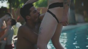 Hung Gay Tag Team Ravages Trans Studs Holes Gushing Creampie Orgy Destroyed