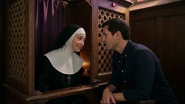 Young nun takes away the sins of this man with a big cock with her pussy - Creampie - (AI generated video)