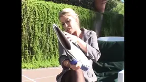 scened MILF seduces pool cleaner and rides his big black cock