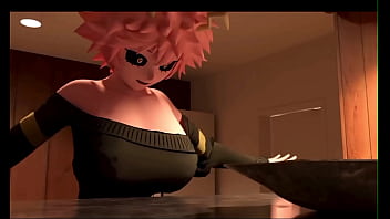 Redhead's big tits fill the screen in POV 3D