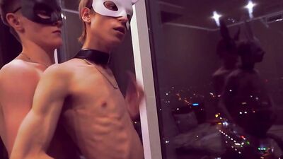 Twink is tied up and fucked by another kinky twink