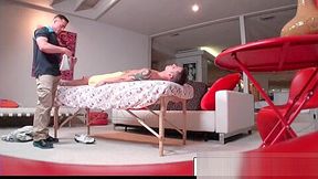 Naked gay gets massaged well