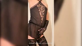 Young sissy slut show her new sexy underwear