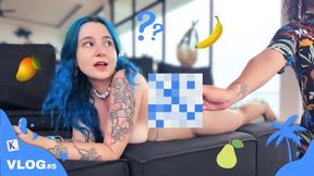 Hairy French MILF Guesses Which Fruit Fits Her Pussy