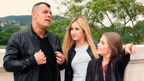 Two naughty babes are getting fucked by two men