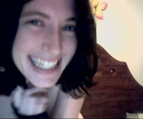 Brunette coed fingers her cunt in webcam chat for me