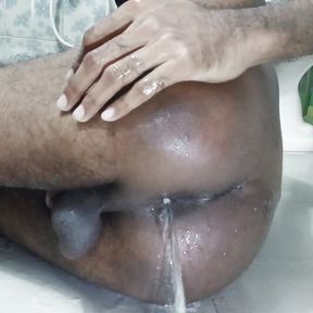 Bangladeshi Gay Bottom Boy doing Multiple Fart and Pissing from Asshole