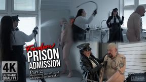 Femdom Prison Admission - Part 2 Showering in cuffs and whipping on wet skin - 4K | Mistress Karino, Dominatrix Dinah | Femdom Adventures