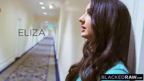 Stranded Eliza rescued by a big black cock