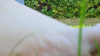 Giantess with big sweaty feet crushes toy cars and smashes them all