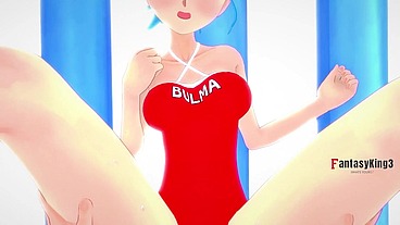 First bulma on the beach - dragon ball
