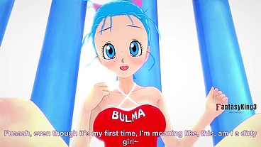 young bulma on the beach - dragon ball