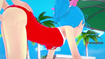 First bulma on the beach - dragon ball