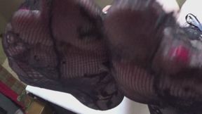 Flirty Feet - Nylons Pantyhose Black Lace