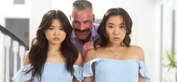 Teen Stepdaughter Twins Fuck Their Stepdad