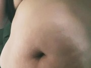 BBW Arab teases camera while she blows smoke