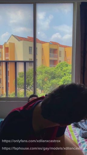 Twink Sucks Straight Cock and Fucks His Ass When Noone Is Not at Home