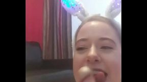 Horny Midget Sucking Big Old Cock