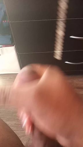 Thick Bearded Selfie Cock Stroke and Cum