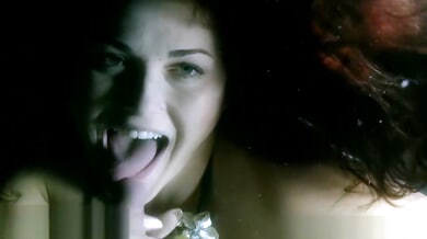 Josi Valentine takes a deep dive with a submerged blowjob