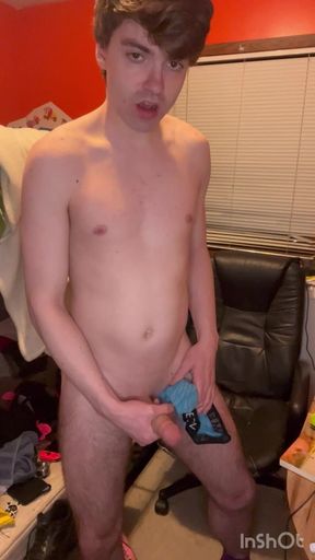 Sneaking Into My Step-brother's Room and Cumming on His Underwear