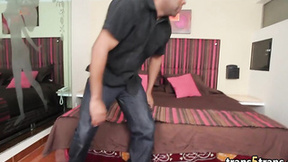 ”Huge cock guy screwed & facialized transgender”