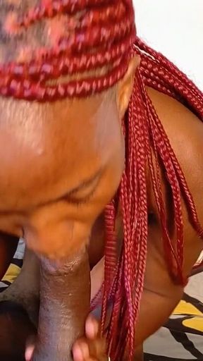 Ebony Thot Deepthroating a BBC