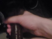 PUBLIC anal in a parking lot with a femboys BBC dildo