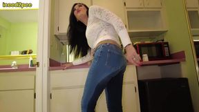 milf luna dawn wetting her tight jeans omorashi