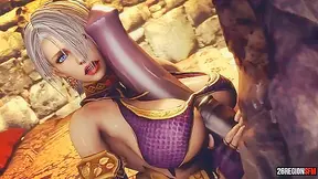 Voluptuous Maid Begs Mercy from Horny Demons Giant Shaft