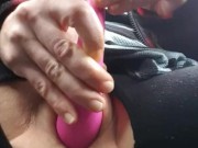 Horny Little Milf Turns 40! Kitty Has A Public Wank In Car To Celebrate!