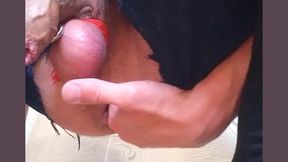 damn hot cute guy rides on a giant bottle and comes without using his hands
