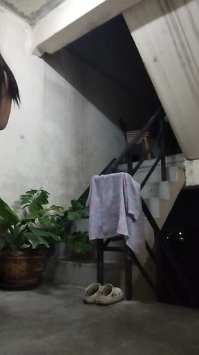 The Teacher Just Came to Stand and Play on the Balcony